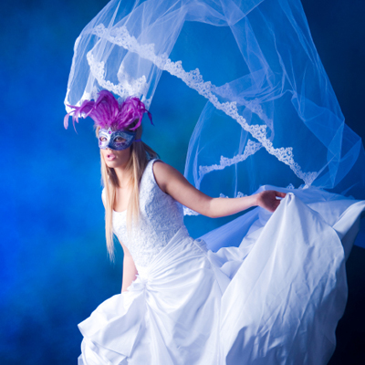 Framed Wedding Vows on Venetian Carnival Wedding Ceremony